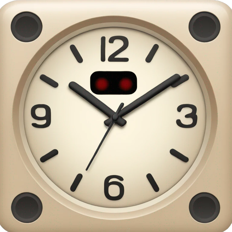beige apple watch with beige clock face emoji