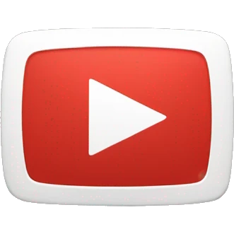 youtube logo red rectangle with withe arrow inside emoji