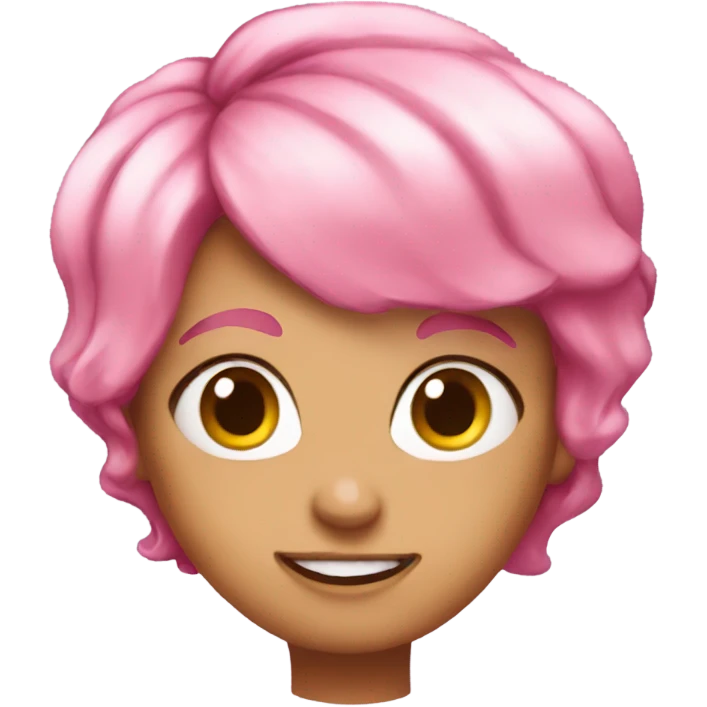 Super mad pink hair girl  emoji