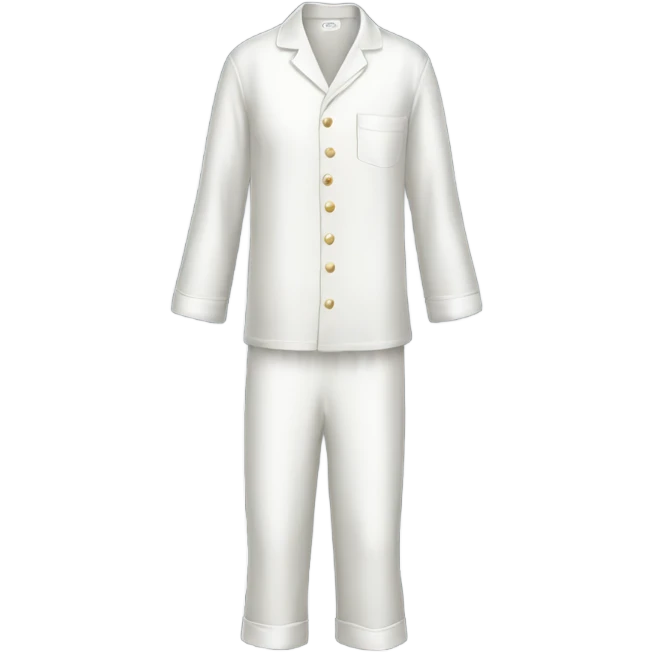 silk white pajamas emoji