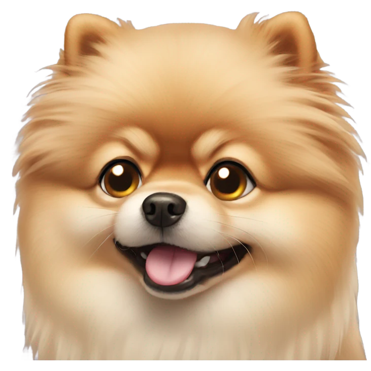 Boo face pomeranian dog emoji