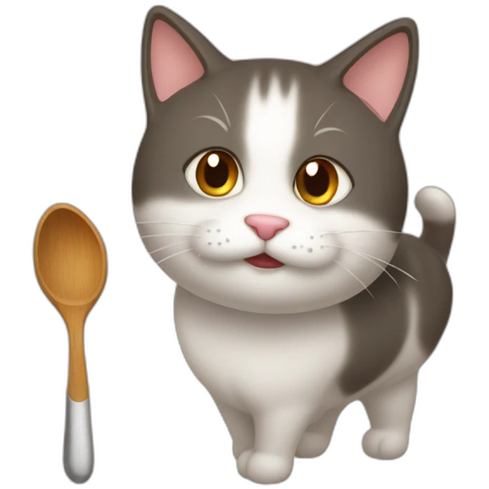 Un gato cocinando en ollas de barro emoji