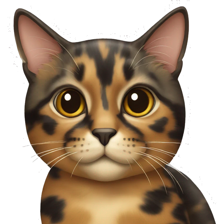 tortoiseshell beige cat  emoji