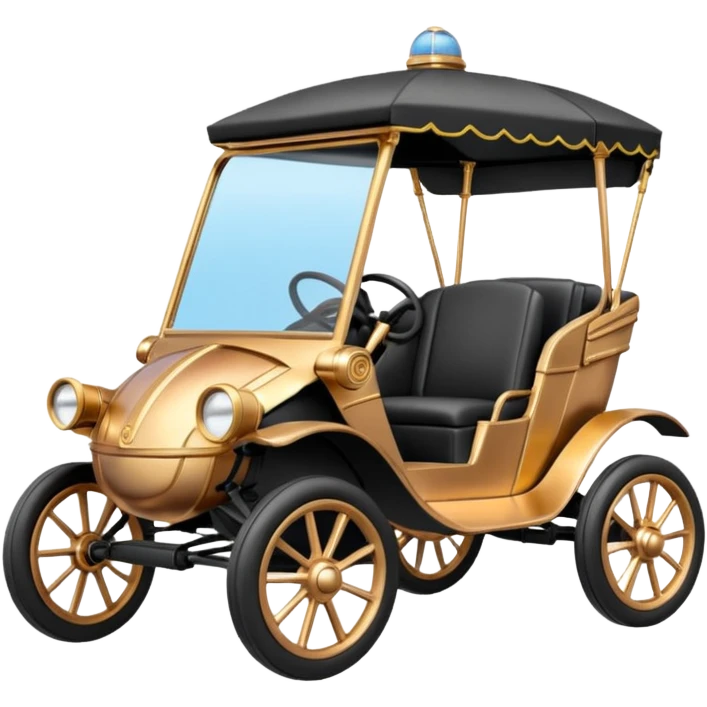 C-3PO policeman in 1864 rosegold accent painted buggy powered by electric motors and batteries  emoji
