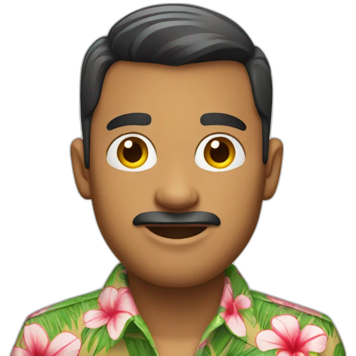man wearing hawaiian shirt emoji