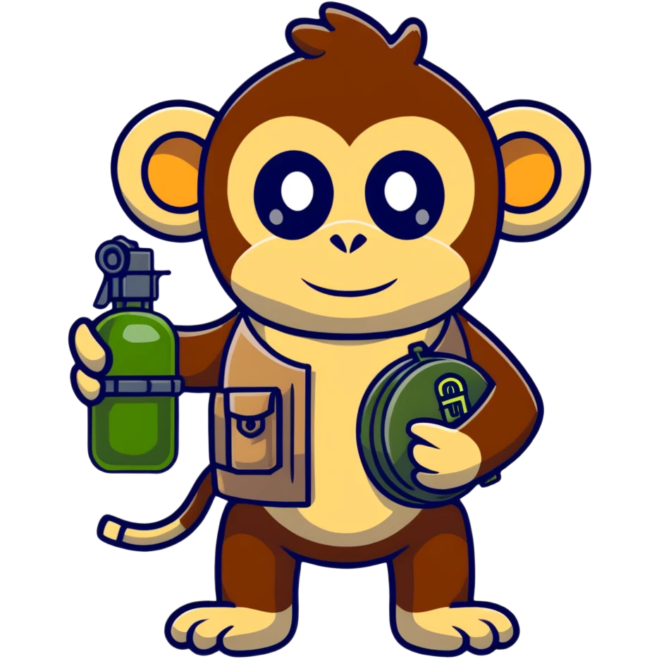 monkey with a grenade emoji