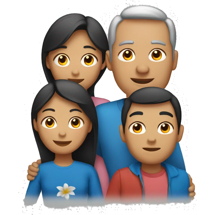 philippines family of 4 people, dad  emoji