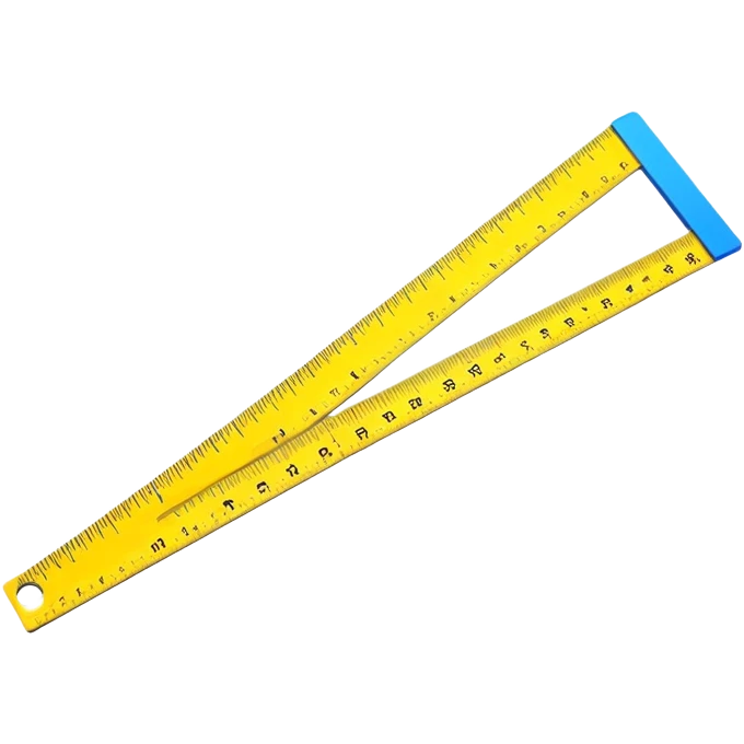 cartoon ruler with bright colors, perspective composition, high saturation, measurement marks but no numbers emoji