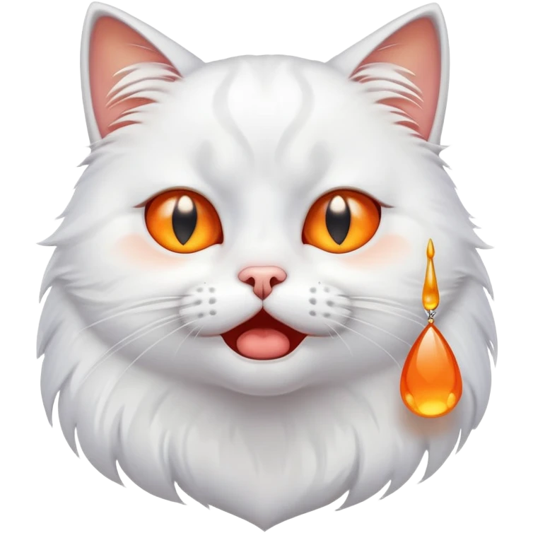 cat crying with big teardrop emoji