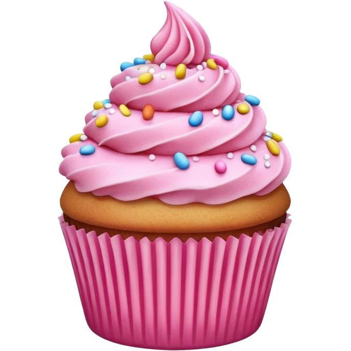 Cupcake with pink icing emoji