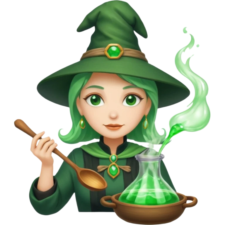 green witch cooking potion emoji