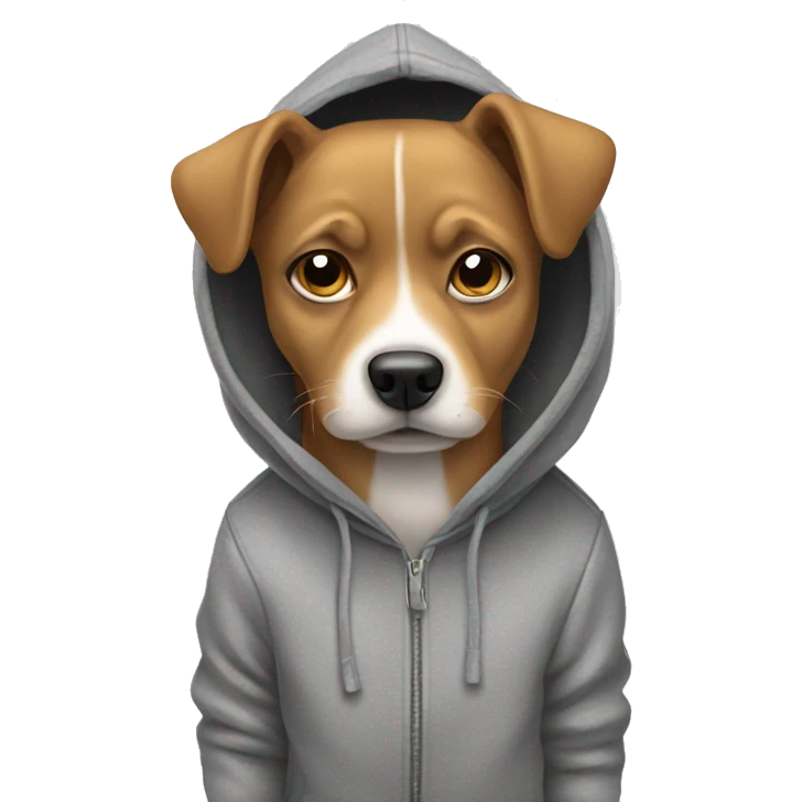 dog wearing a hoodie  emoji