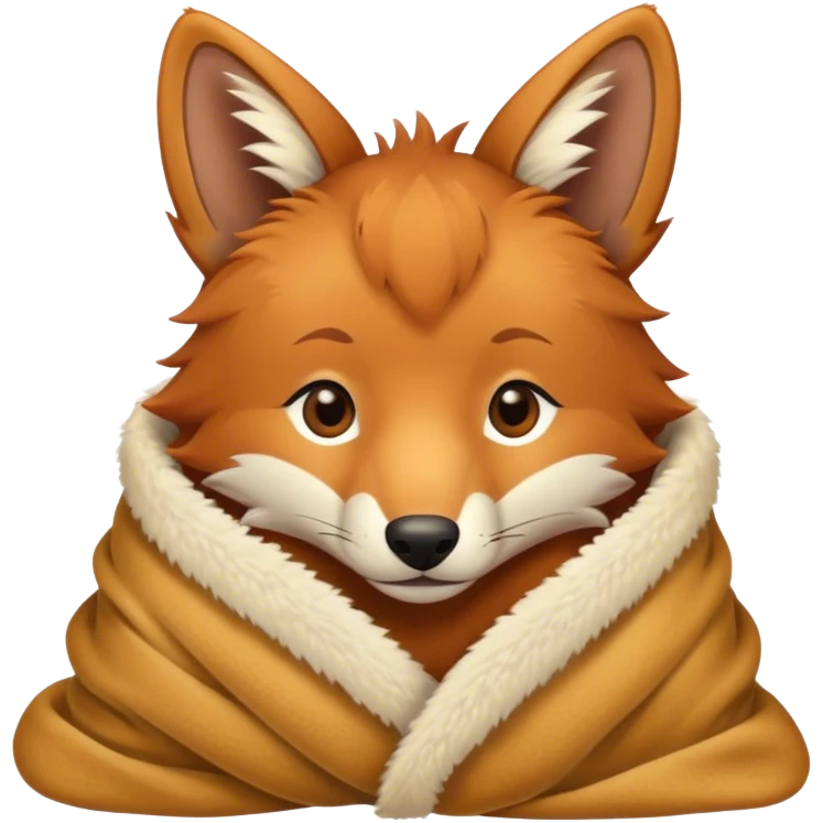 dhole cozy in a blanket  emoji