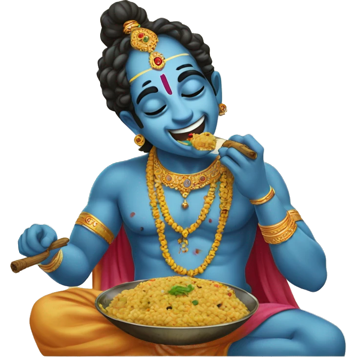 Krishna ji eating makhan emoji