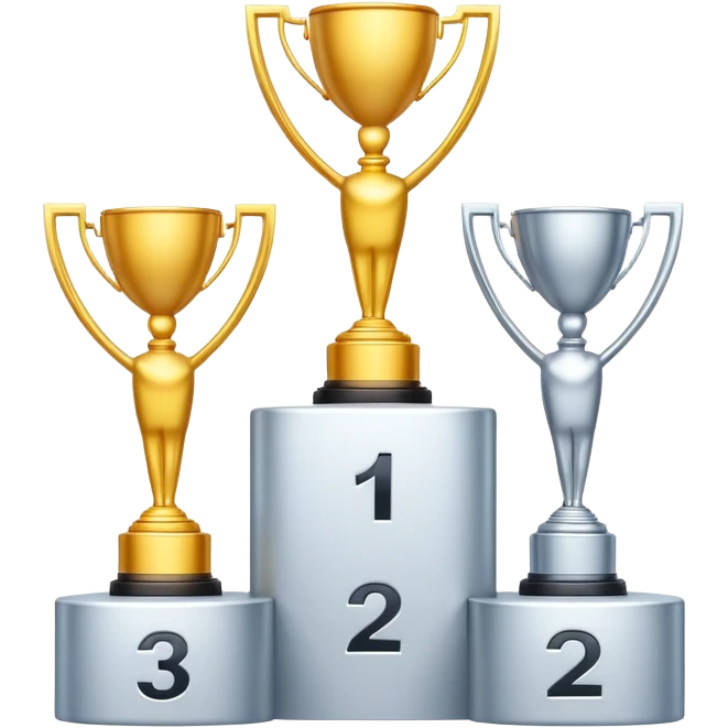 racing victory podium with three places for winners emoji