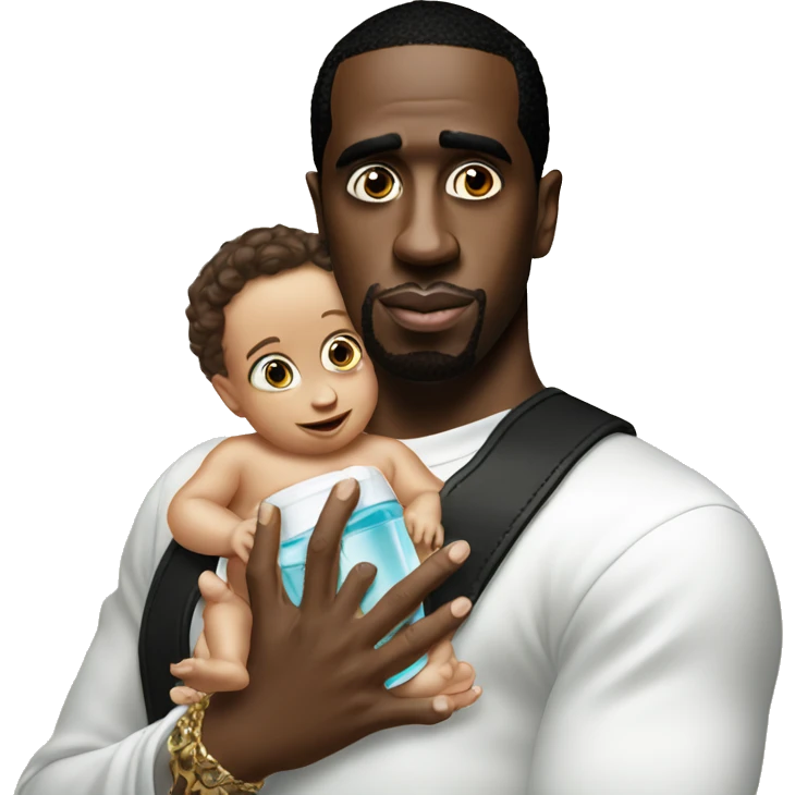 p diddy holding baby oil emoji