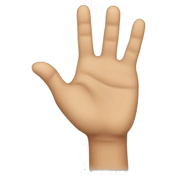 "T" hand sign emoji