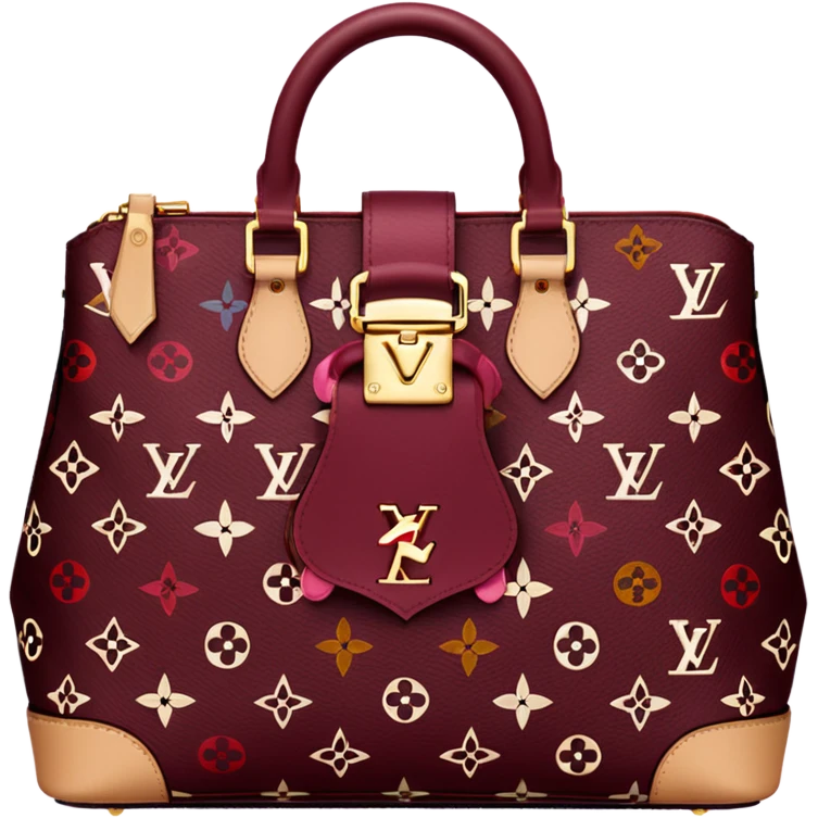 Burgundy Louis Vuitton emoji