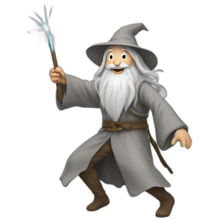 gandalf dancing with a wand emoji
