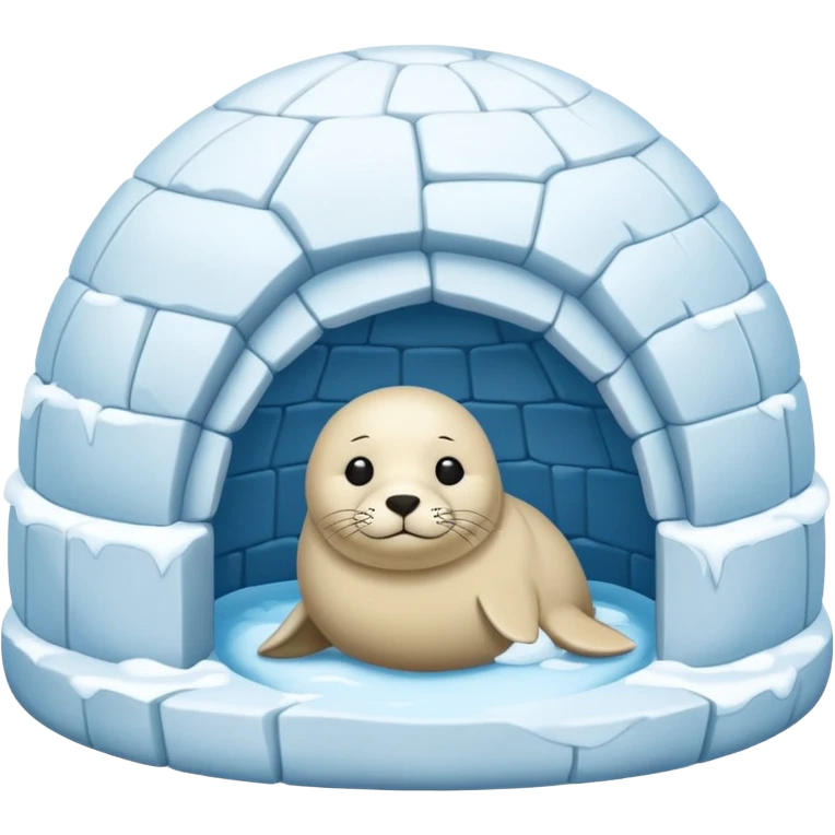 Seal in an igloo emoji