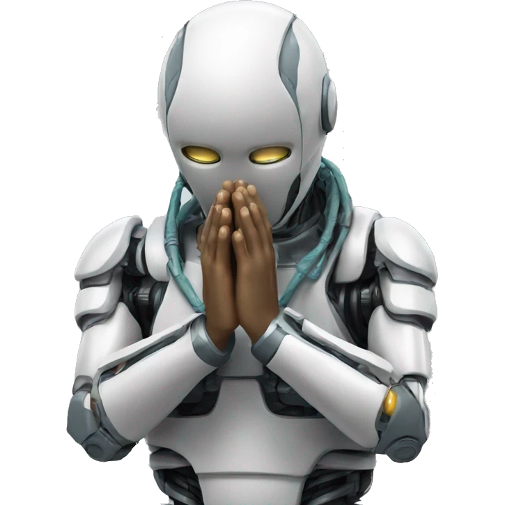 robot Praying hands emoji