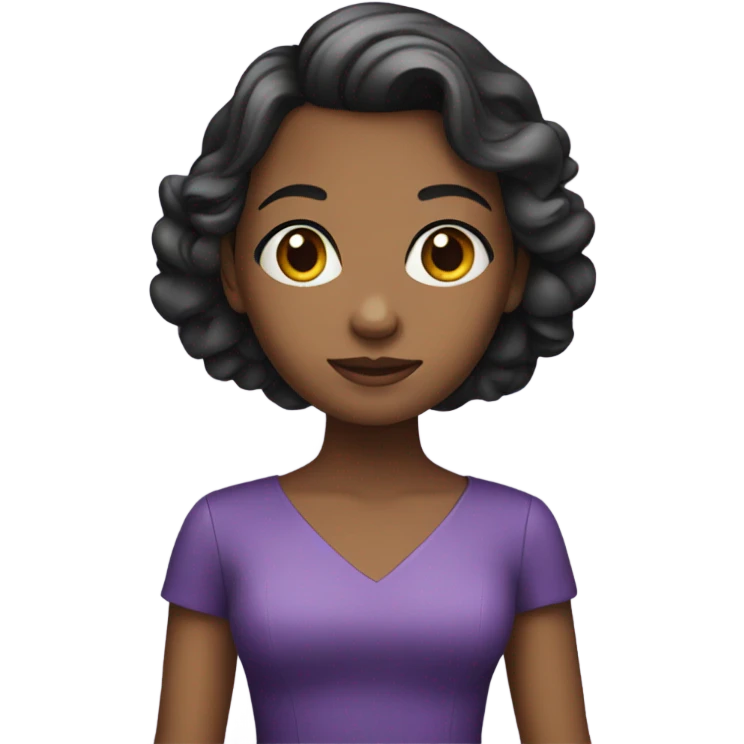 Girl in purple dress emoji