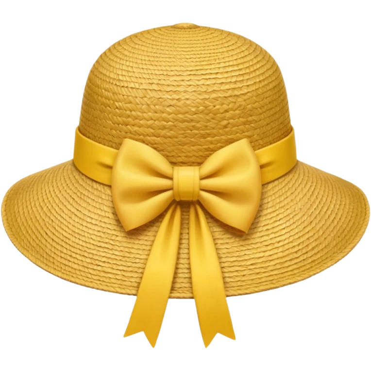 sun hat with a yellow bow emoji