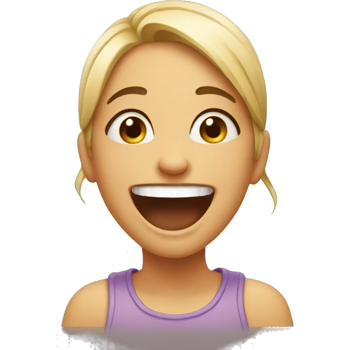 Girl laugh emoji