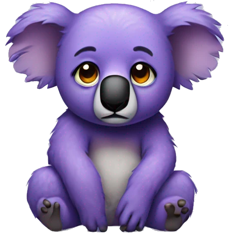 Very sad purple koala but cute  emoji