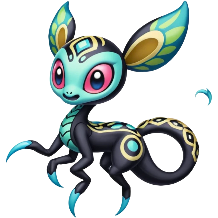 Colorful Exotic Meloetta-Venom-Stitch-Fakémon-creature-hybrid emoji