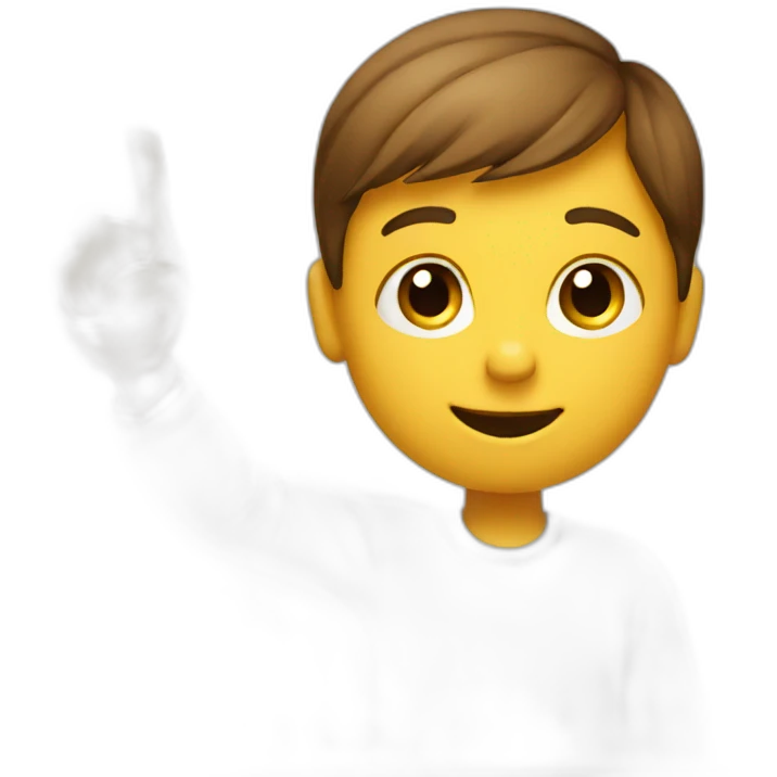 Children pointing at a question mark emoji