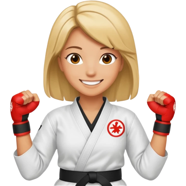 A ñame Maria with a cinta color Hellín karate  emoji