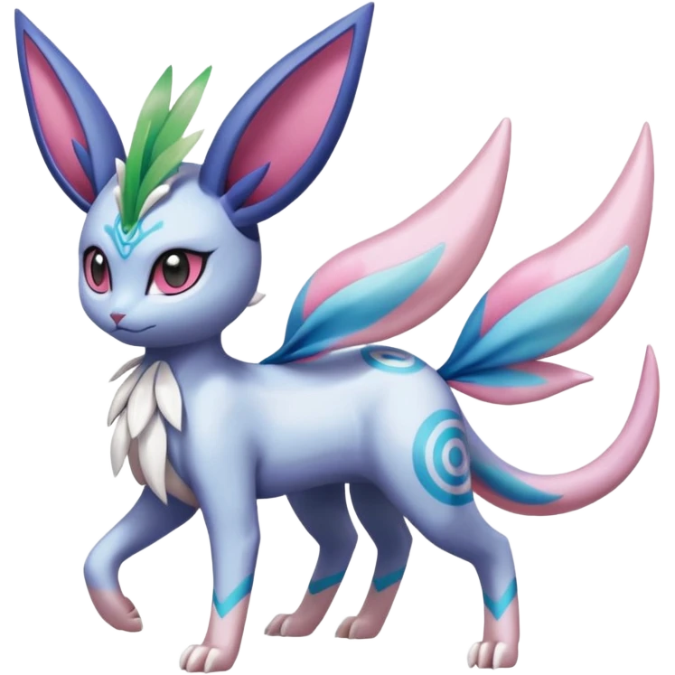 Sylveon-Palkia-Dialga-Shaymin-Meloetta-Celebi-Espeon-fusion-animal-Fakémon-creature  emoji