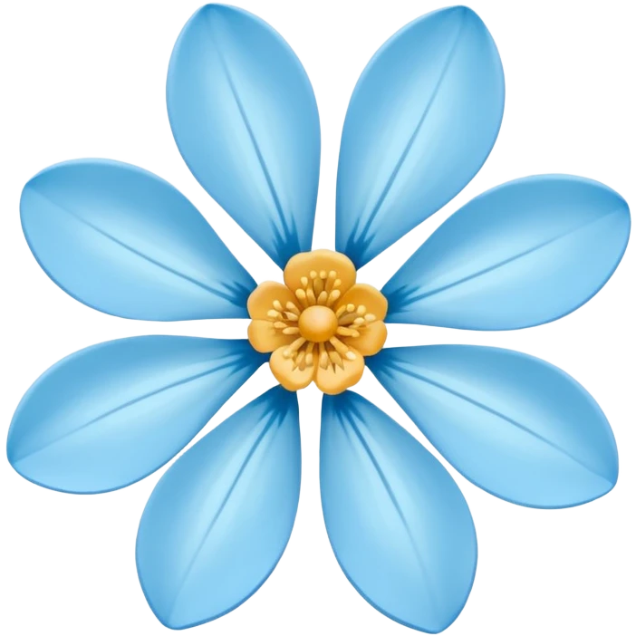 sakura light blue flower  emoji
