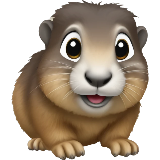 Marmotte mignonne souriant emoji