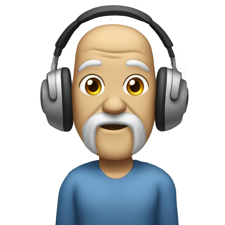 socrates wearing zoom headphones emoji