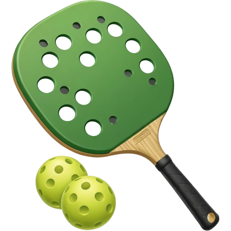 Pickleball paddle and ball emoji