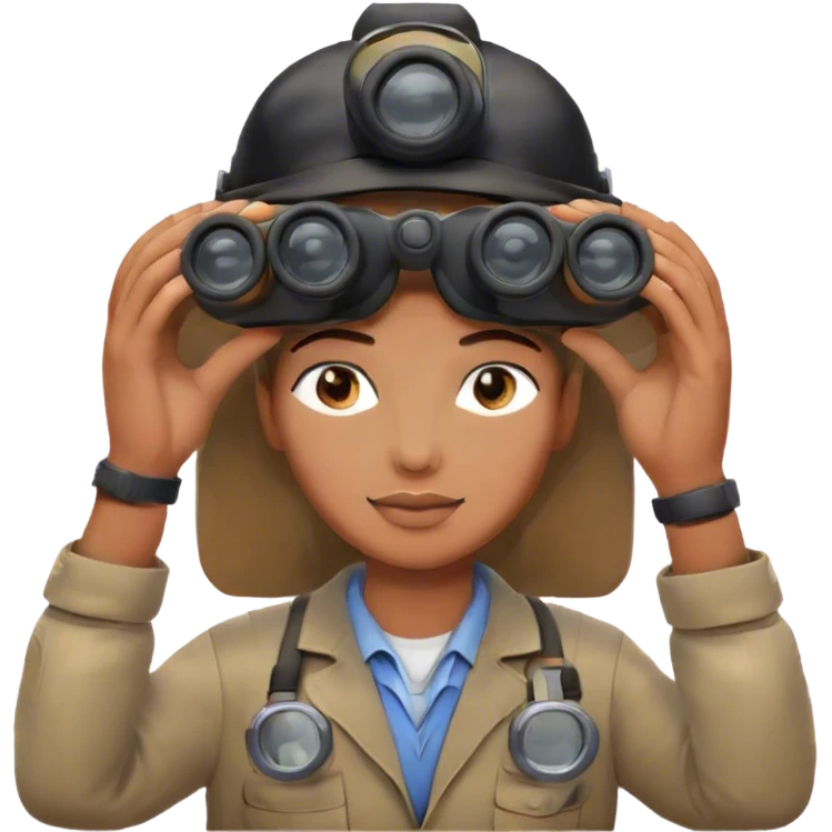 mechanic with binoculars
 emoji