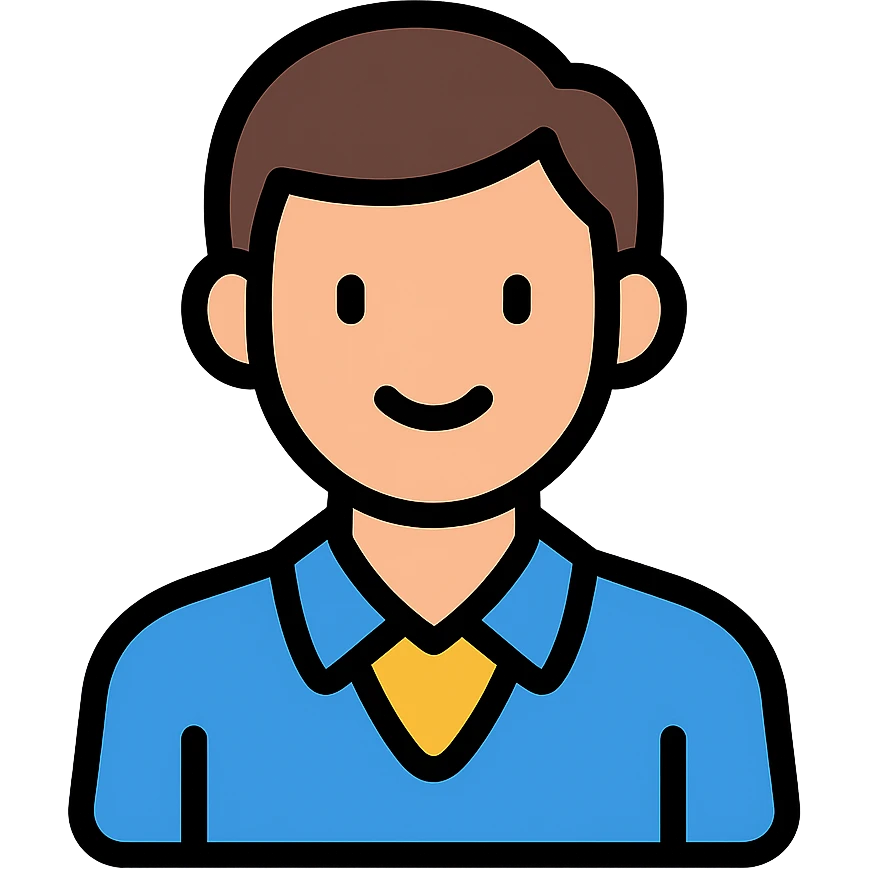 man icon with color outline emoji