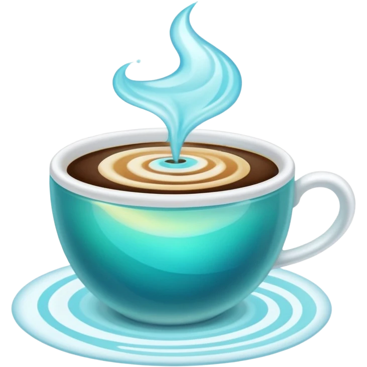 Aqua coffee emoji