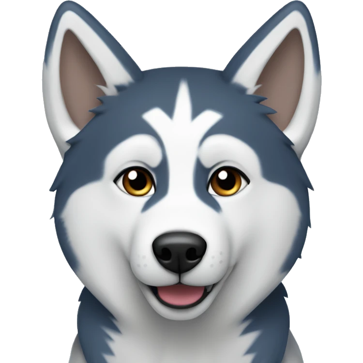 husky with blue yes emoji