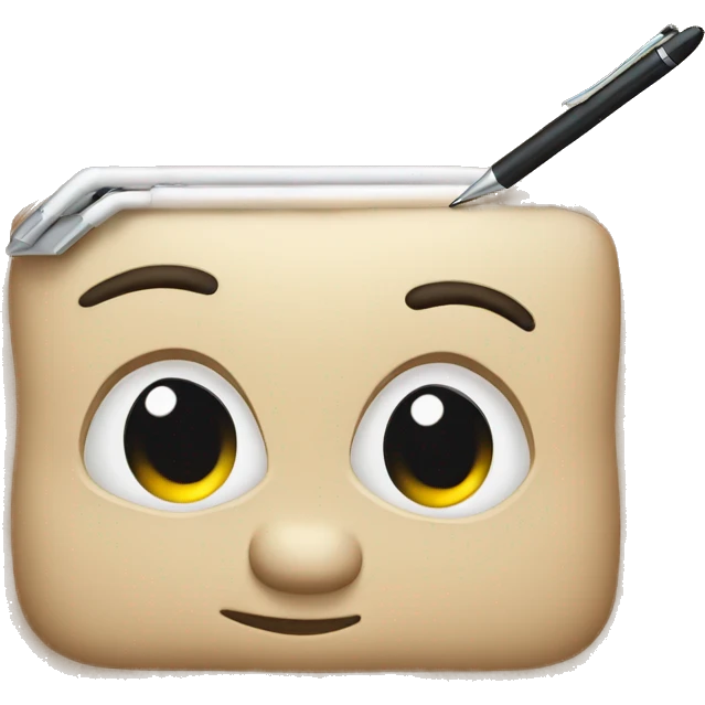 ipad with stylus emoji
