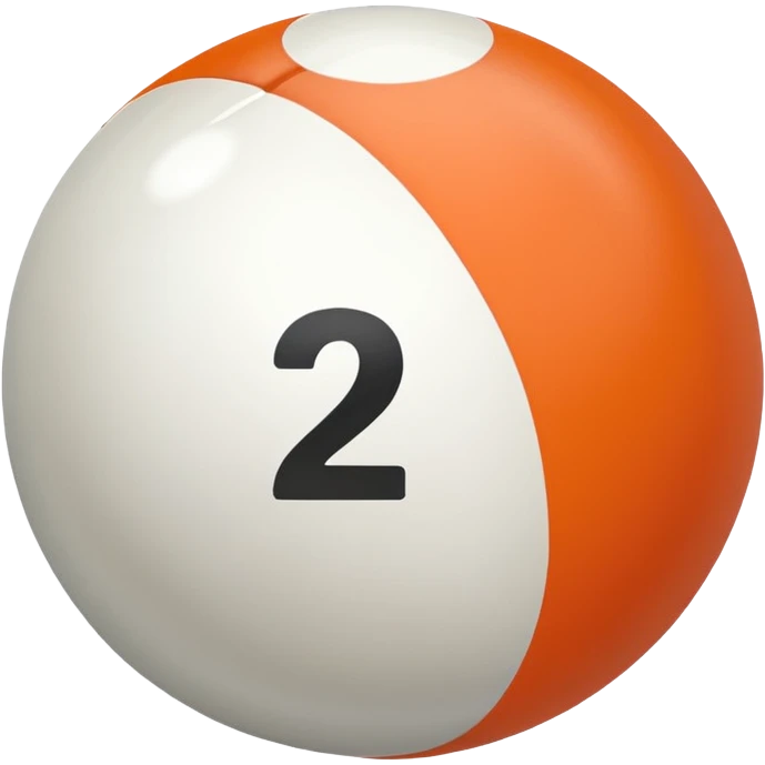 make a pool ball with the number 2 on it emoji