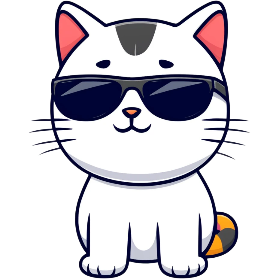 Cat with sunglasses emoji