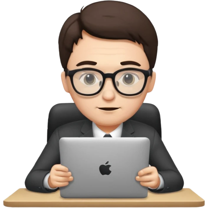 man uploading a file on a computer emoji