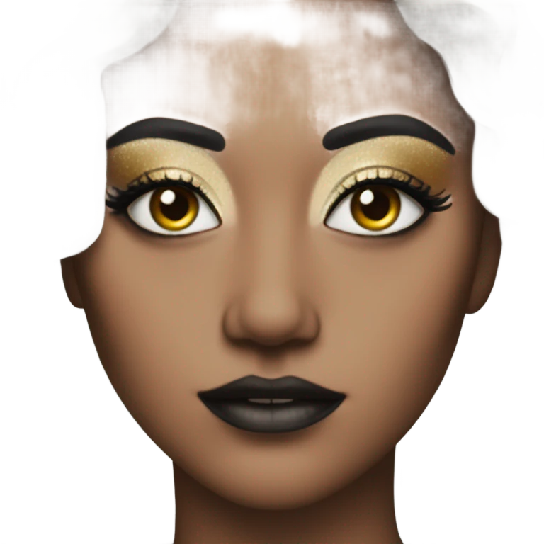 Moonface with glam makeup  emoji