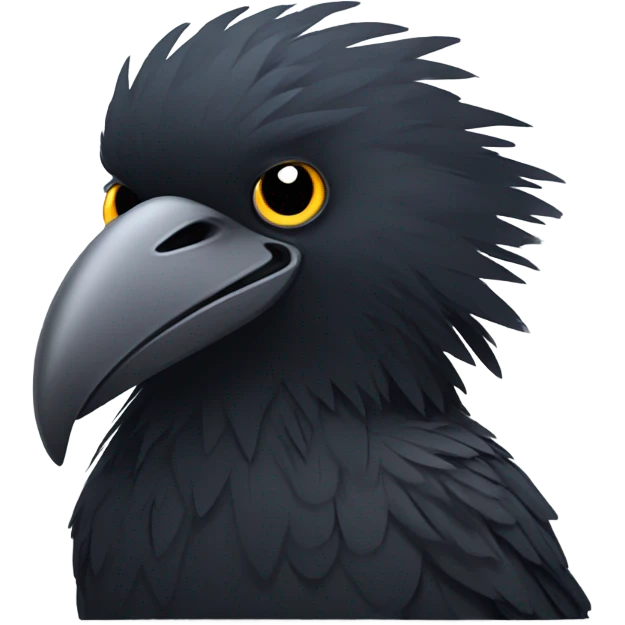 Crow with bad haircut  emoji
