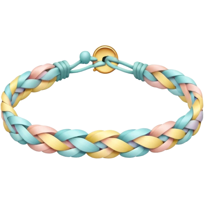 Pastel colorful friendship brazelet emoji