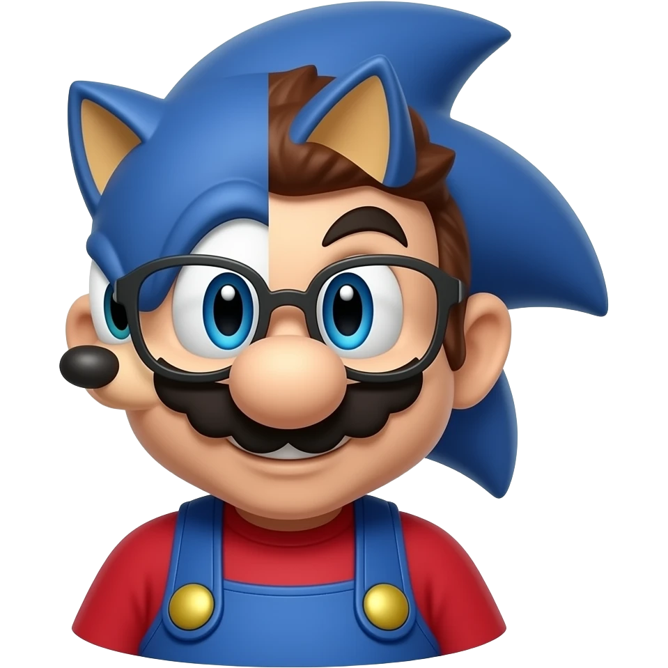 Sonic killing Mario emoji