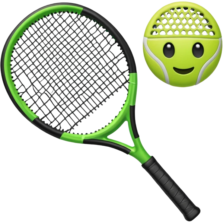 Emoji with padel tennis racket emoji